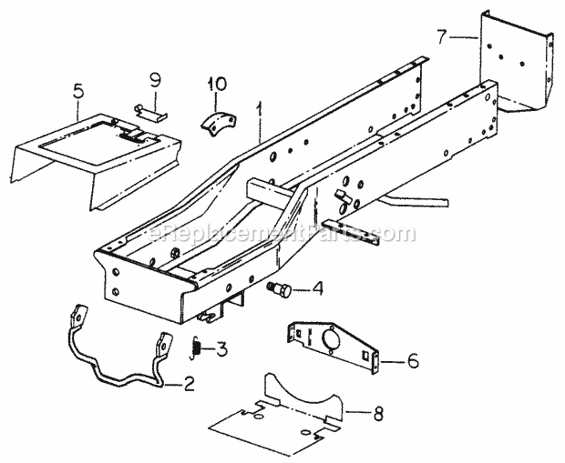 Frame-582 Special Diagram and Parts List for 1604 2050598U, 144-582-399, 145-582-399, 142-582-3 Cub Cadet Lawn Tractor